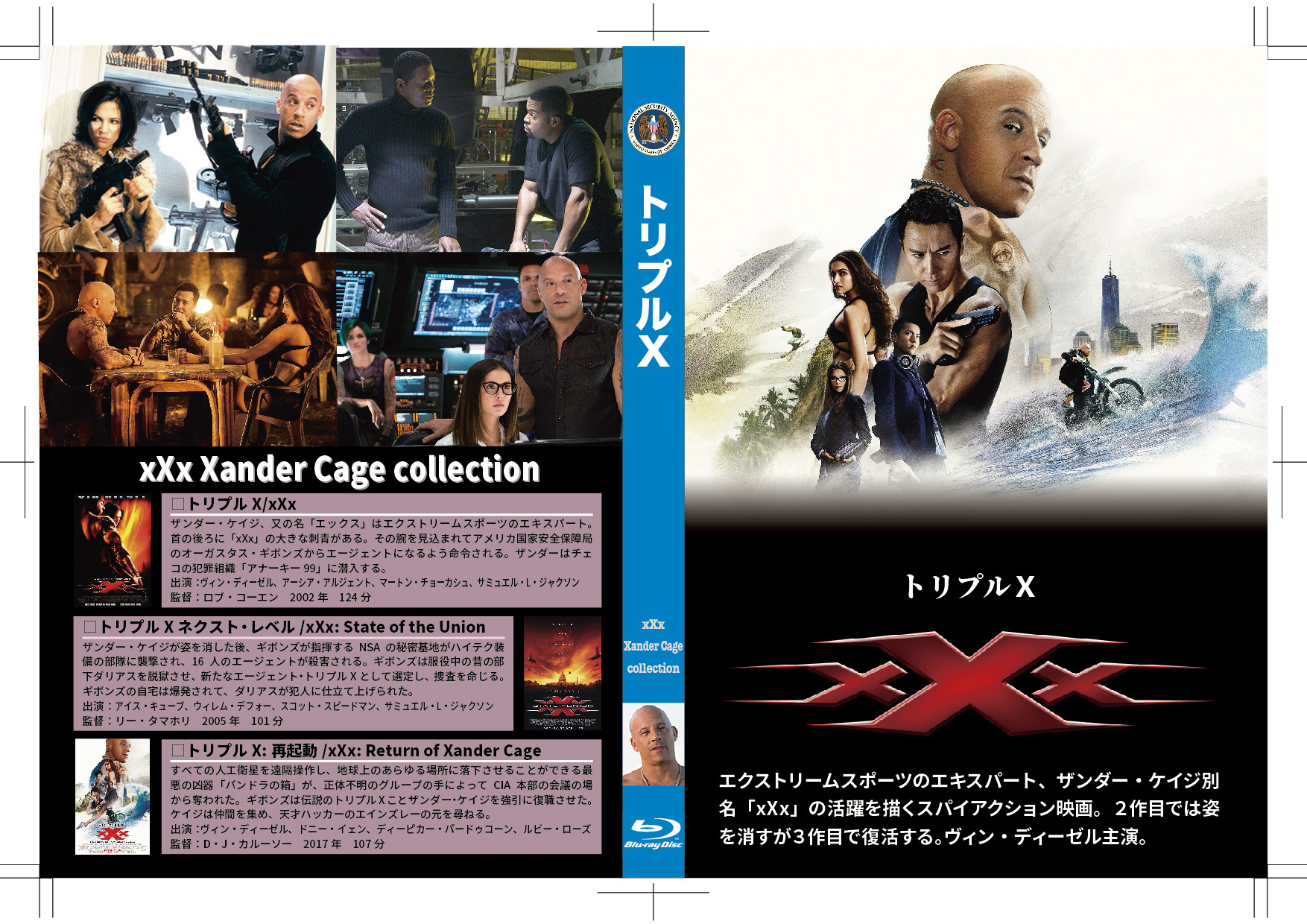 トリプルX】ヴィン・ディーゼルが成功して再起動したシリーズ/DVD